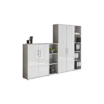 Möbelix Office Edition B: 257 Cm Grau/weiß Hochglanz Angebot