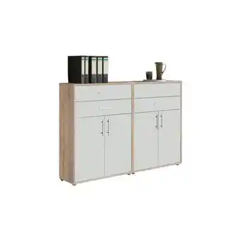 Möbelix Office Edition B: 169 Cm Eichefarben/weiß Angebot