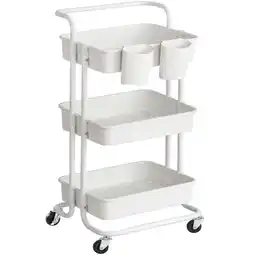 Möbelix Allzweckwagen Songmics Mit 3 Fächern+2 Einhängefächer, Weiß Angebot