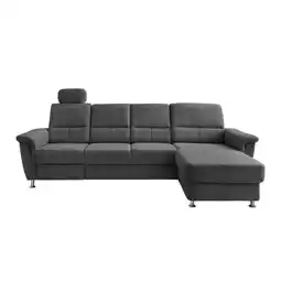 Möbelix Ecksofa mit Relaxfunktion Parole Anthrazit Chenille Angebot