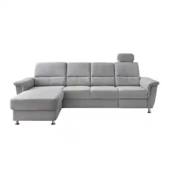 Möbelix Ecksofa mit Relaxfunktion Parole Silberfarben Chenille Angebot