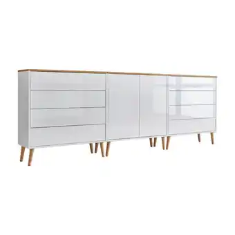 Möbelix Sideboard Mailand4 B:237cm Weiß/eiche Angebot
