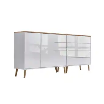 Möbelix Sideboard Mailand 9 B:184,5cm Weiß/eiche Angebot