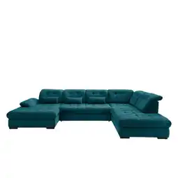 Möbelix Wohnlandschaft Mit Bettkasten Rigatti Petrol B: 387 Cm Angebot