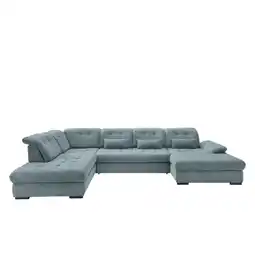 Möbelix Wohnlandschaft Mit Bettkasten Rigatti Hellblau B: 387 Cm Angebot