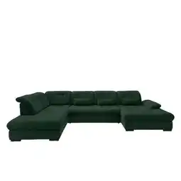 Möbelix Wohnlandschaft Mit Bettkasten Rigatti Dunkelgrün B: 387 Cm Angebot
