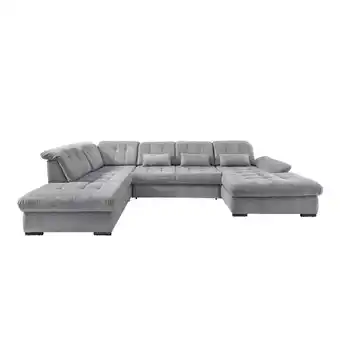 Möbelix Wohnlandschaft Mit Bettkasten Rigatti Silberfarben B: 387 Cm Angebot