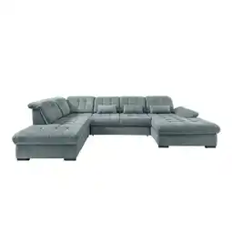 Möbelix Wohnlandschaft Mit Bettkasten Rigatti Blau B: 387 Cm Angebot