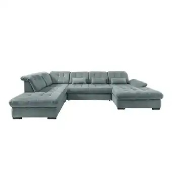 Möbelix Wohnlandschaft Mit Bettkasten Rigatti Blau B: 387 Cm Angebot