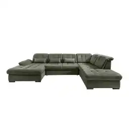Möbelix Wohnlandschaft Mit Bettkasten Rigatti Dunkelgrün B: 387 Cm Angebot