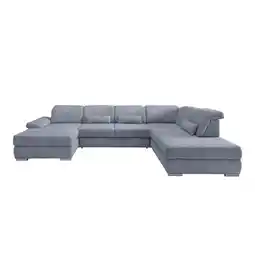 Möbelix Wohnlandschaft Milian Hellblau, U: 186x375x250 Cm Angebot