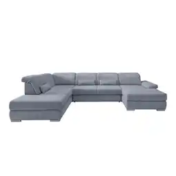 Möbelix Wohnlandschaft Milian Hellblau, U: 250x375x186 Cm Angebot