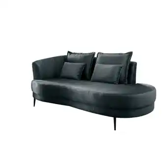 Möbelix Ottomane Pistaccio Blau Velours, Rücken Echt B: 211 Cm Angebot