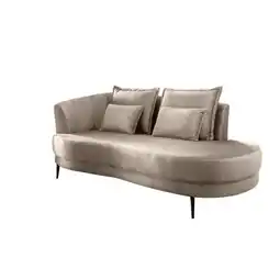 Möbelix Ottomane Pistaccio Beige Velours, Rücken Echt B: 211 Cm Angebot