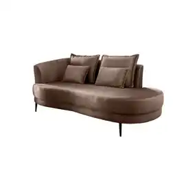 Möbelix Ottomane Pistaccio Hellbraun Velours, Rücken Echt B: 211 Cm Angebot
