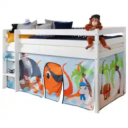 Möbelix Hochbett Malte Weiß inkl. Rollrost, Matratze, 90x200 cm Angebot
