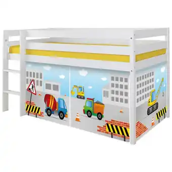 Möbelix Hochbett Malte Weiß Inkl. Rollrost, Vorhang, 90x200 Cm Angebot