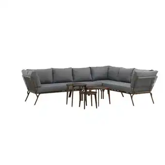 Möbelix Loungegarnitur 4-Tlg Roxo Metall/Textil mit Kissen Angebot