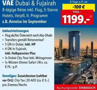 Lidl Reisen VAE Dubai & Fujairah Angebot