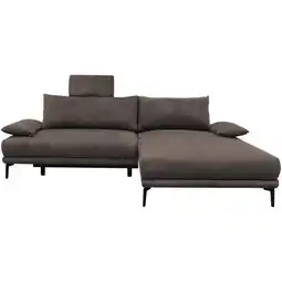 Möbelix Ecksofa mit Bettkasten Lagacy 260x192 cm Webstoff Graubraun Angebot