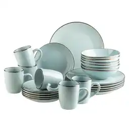 Möbelix Kombiservice Metallic Rim 6 Personen Geschirr Set Angebot