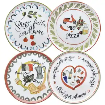 Möbelix Pizzateller Porzellan Rund 4er-Set Cinzia ca. 32,5 cm Angebot
