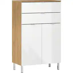 Möbelix Kommode B: 60 cm Gw-Mauresa, Weiß/Eiche Dekor Angebot