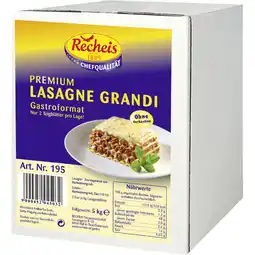 Metro Lasagne Grandi, Preisangabe ohne MwSt. (Preis inkl. MwSt. 4,67 €), METRO Angebot