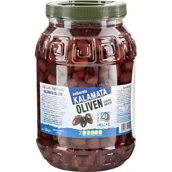 Metro Oliven Kalamata mit od. ohne Stein, Preisangabe ohne MwSt. (Preis inkl. MwSt. 20,67 €), METRO Angebot