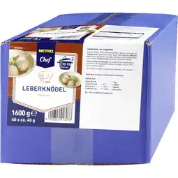 Metro Leberknödel, Preisangabe ohne MwSt. (Preis inkl. MwSt. 0,39 €), METRO Angebot