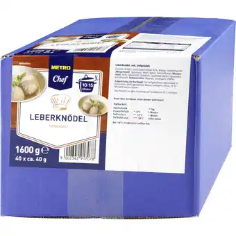 Metro Leberknödel, Preisangabe ohne MwSt. (Preis inkl. MwSt. 0,39 €), METRO Angebot