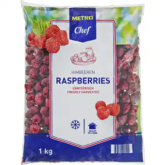 Metro Himbeeren, Preisangabe ohne MwSt. (Preis inkl. MwSt. 9,34 €), METRO Angebot