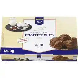 Metro Profiteroles Cocoa od. White, Preisangabe ohne MwSt. (Preis inkl. MwSt. 11,78 €), METRO Angebot