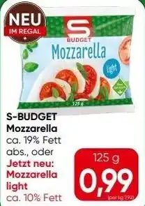 Spar Mozzarella Angebot