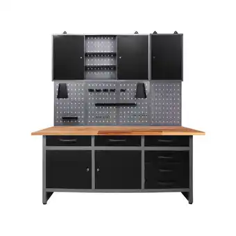 Möbelix Werkbank-Set Karsten B: 160 cm Anthrazit/Grau Angebot