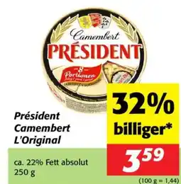 Nah&Frisch Président Camembert L'Original Angebot