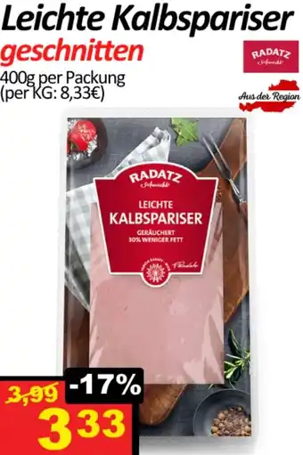 Wurstico Leichte Kalbspariser geschnitten Angebot