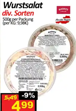 Wurstico Wurstsalat Angebot