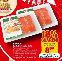 Interspar S-BUDGET Lachsfilet natur XXL Angebot