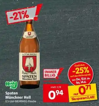 Interspar Spaten Münchner Hell Angebot