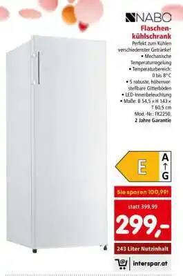 Interspar NABO Flaschenkühlschrank Angebot