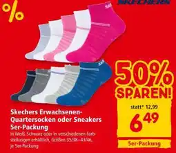 Interspar Skechers Erwachsenen-Quartersocken oder Sneakers 5er-Packung Angebot