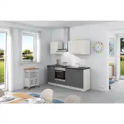 Möbelix Küchenzeile Base Ohne Geräte 200 Cm Weiß/anthrazit Angebot