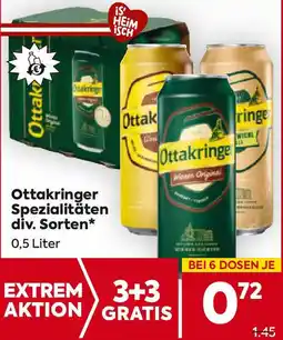 Billa Ottakringer Spezialitäten div. Sorten Angebot