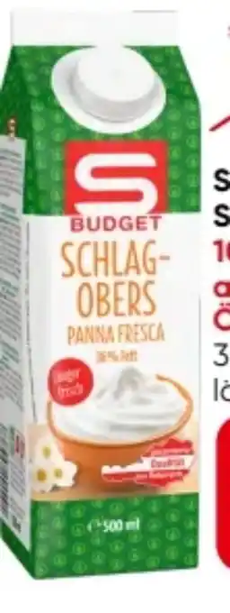 Spar S Budget Schlagobers Angebot