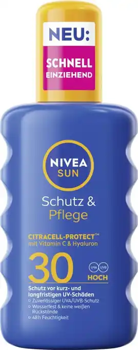 dm Nivea Sun Sonnenspray Schutz-Pflege LSF30 Angebot
