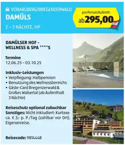Hofer Damülser hof - wellness & spa Angebot