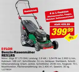 Bauring E-FLOR Benzin-Rasenmäher RE51RS Angebot