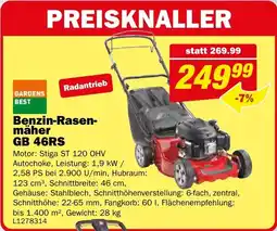 Bauring Benzin-Rasen- mäher GB 46RS Angebot
