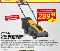 Bauring Tiga Akku-Rasenmäher Combi 336 E Kit Angebot